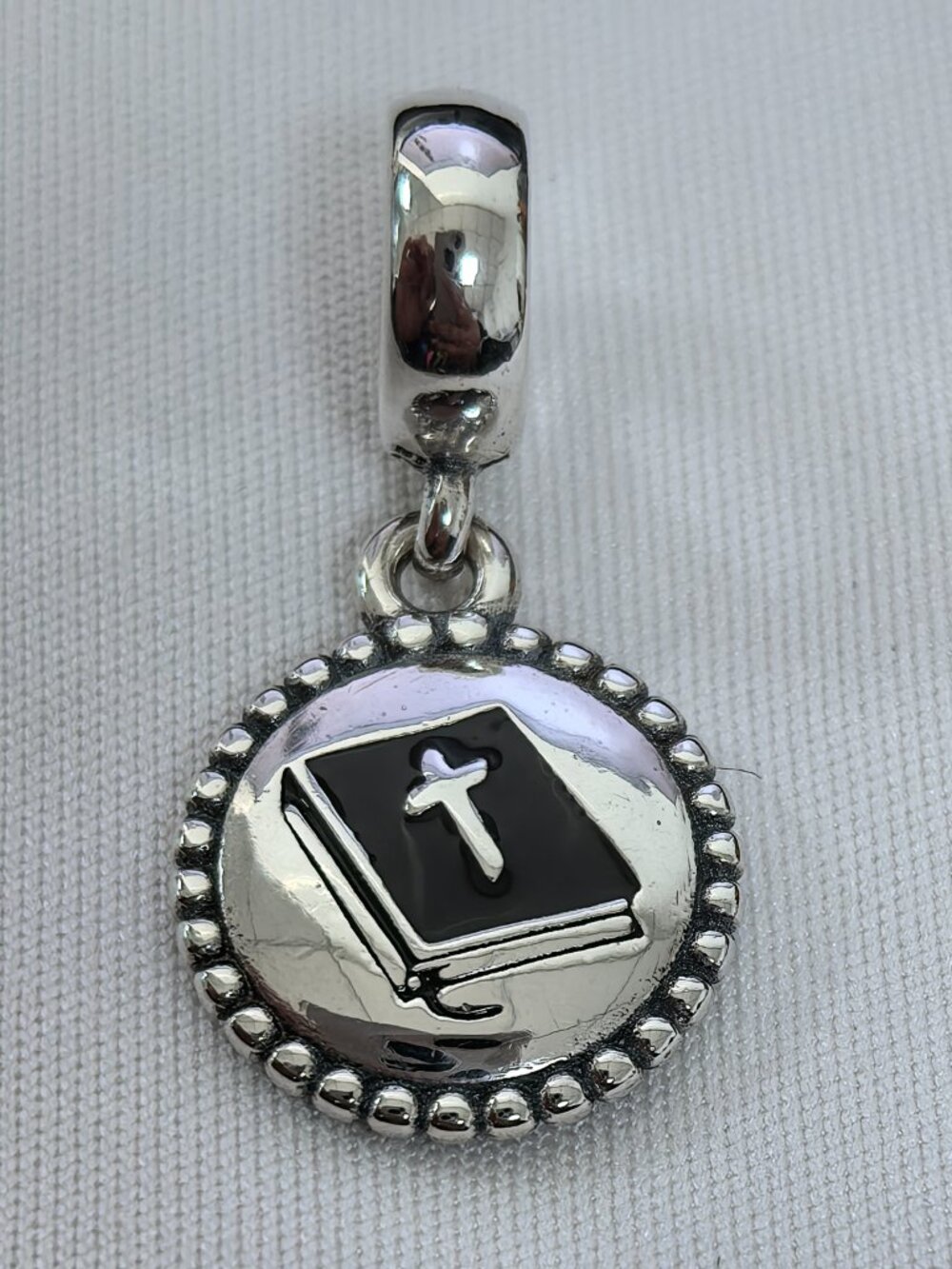 Pandora Holy Bible Logo Exclusive Dangle Charm Pendant, S925 Silver Jewelry